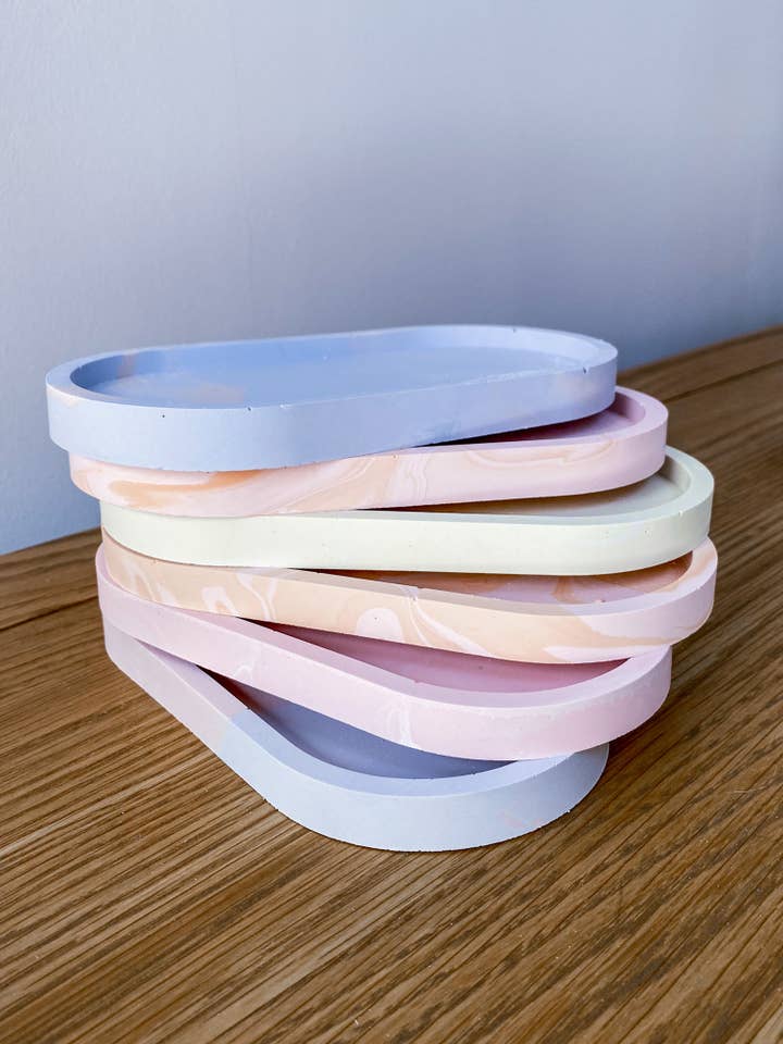 Fresh Orange Pastel Decorative Tray & Trinket Dish for wholesale by Pastel and Moon
