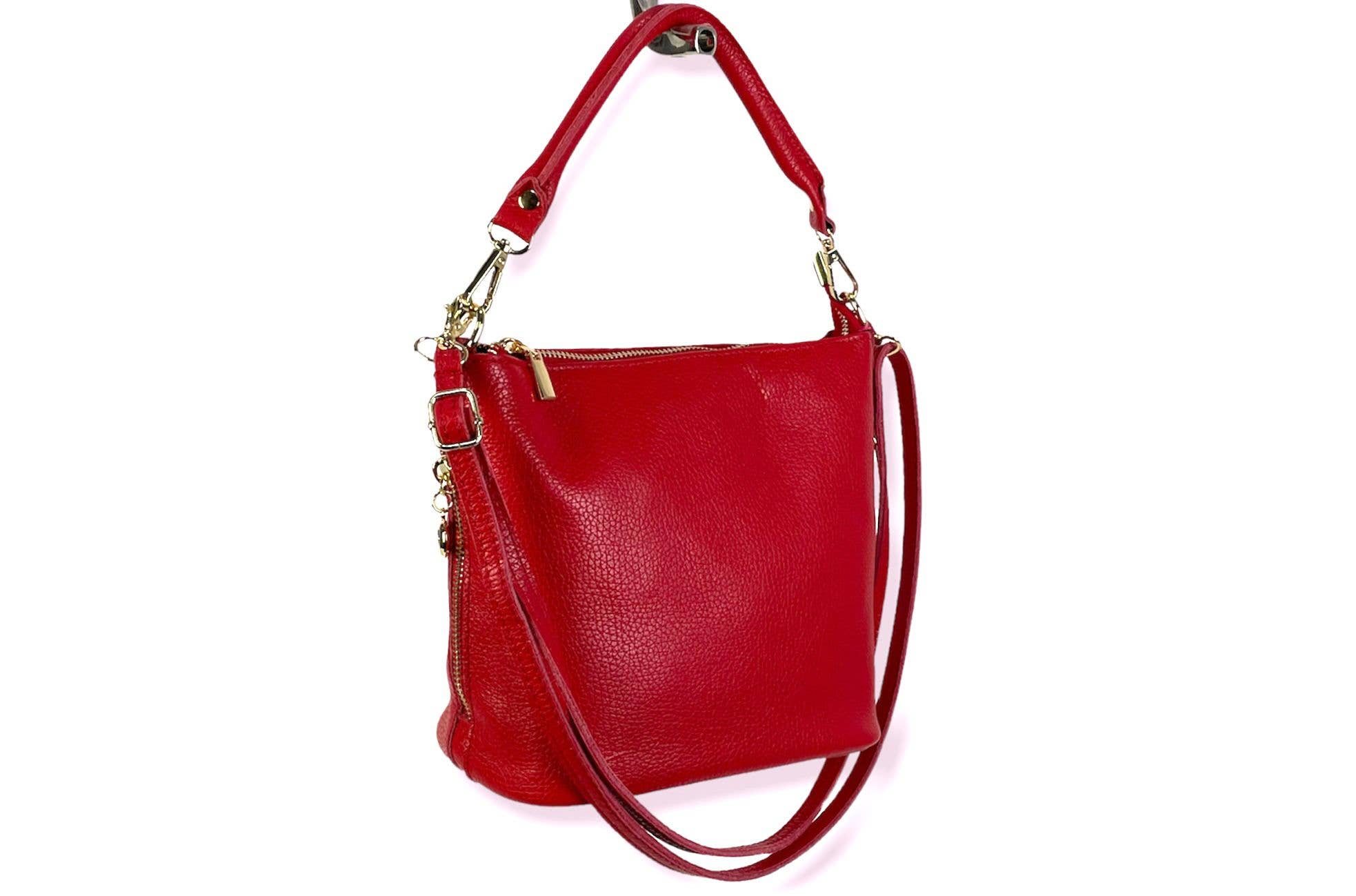 Chenson & Gorett – Engroshandel Skuldertaske – til kvinder – Lædertaske med dekorative lynlåse på siderne4