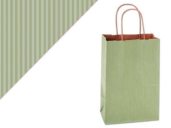 Nashville Wraps - Wholesale Gift Bag - Recycled Shadow Stripe Kraft Paper Retail Shopping Bags9