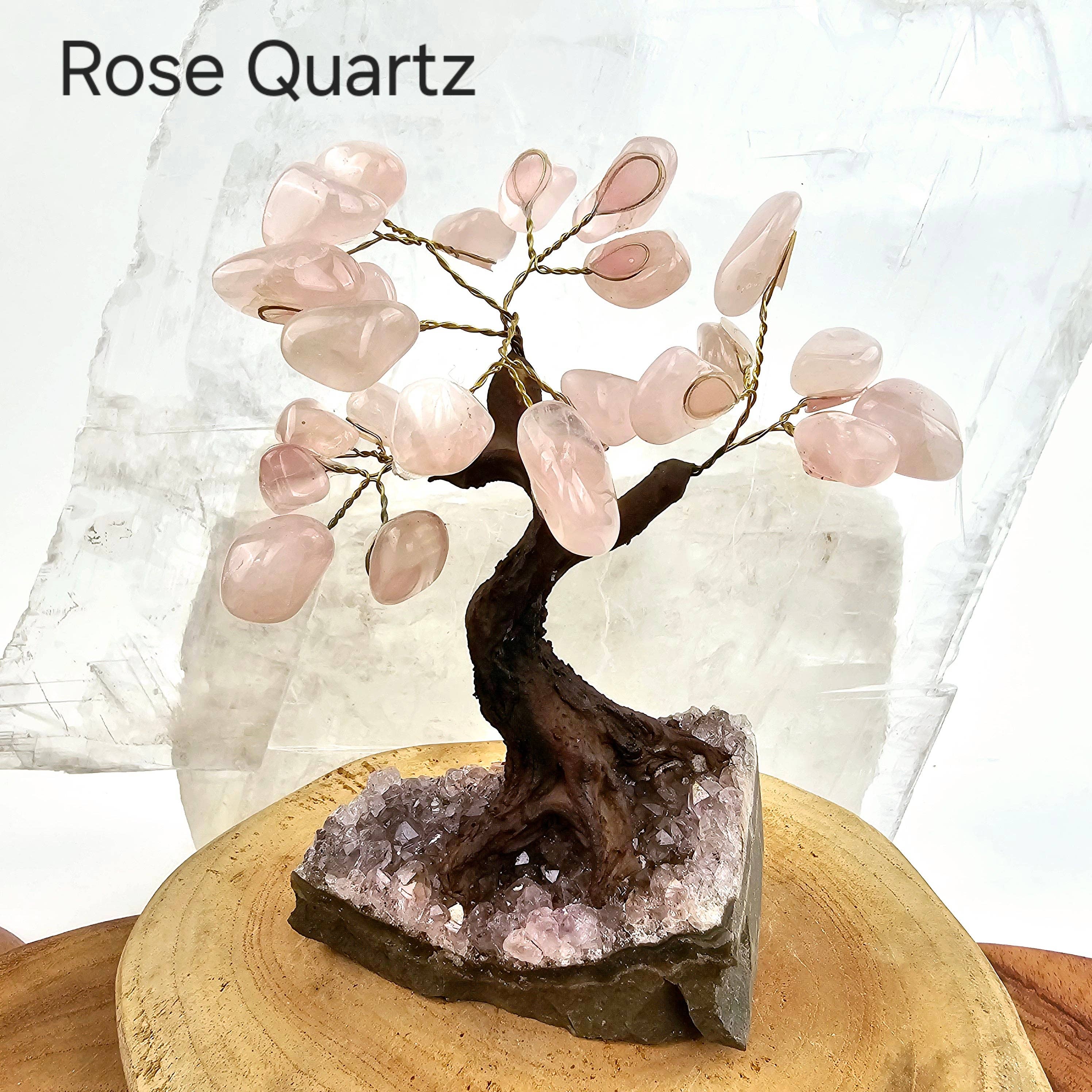 Rock Paradise - Wholesale Spiritual Stone/Crystal - Tumbled Gemstone Tree with Amethyst Crystal Base1