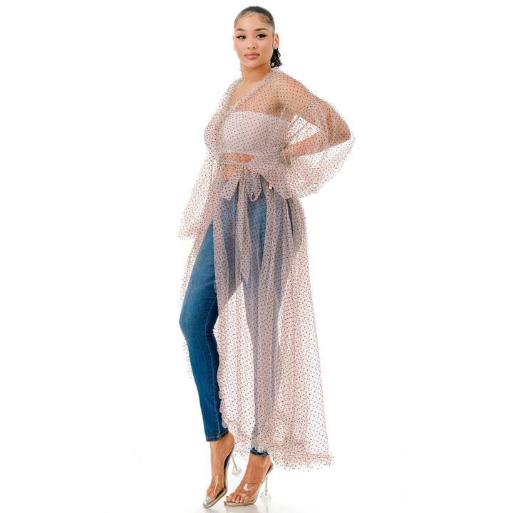 Black Pearl Clothing - Wholesale Dress - Women's - PLUS SIZE DREAMWEAVER POLKA MAXI DRESS1