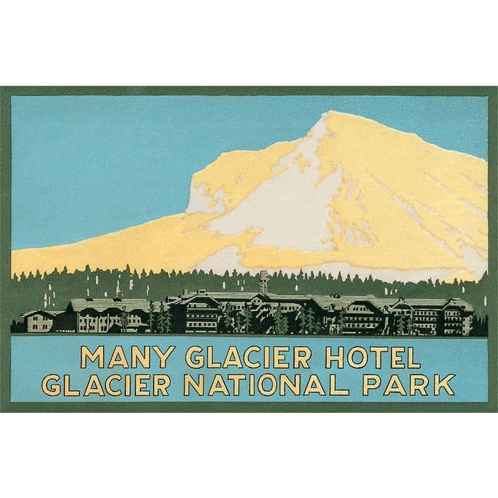 Found Image Press - Wholesale Magnet - Magnet MT-384 Poster for Many Glacier Hotel