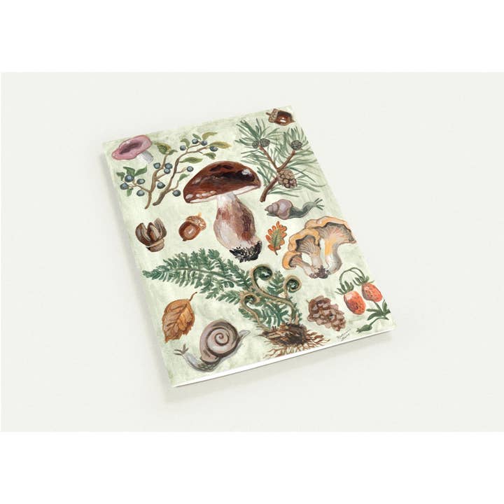 Ingrid Press - Vendita all'ingrosso Biglietti di auguri generici - Confezione di 10 Biglietti di Auguri Foresta di Funghi1