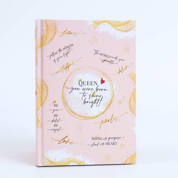 Queen – You Were Born to Shine Bright! Hardcover Journal for wholesale by Girl Power 24/7