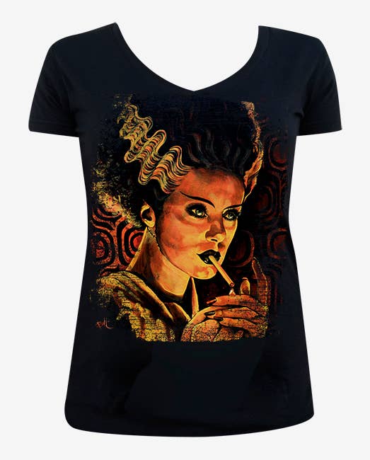 Black Monster Love - Women's VNeck Graphic T-Shirt for wholesale on Faire1