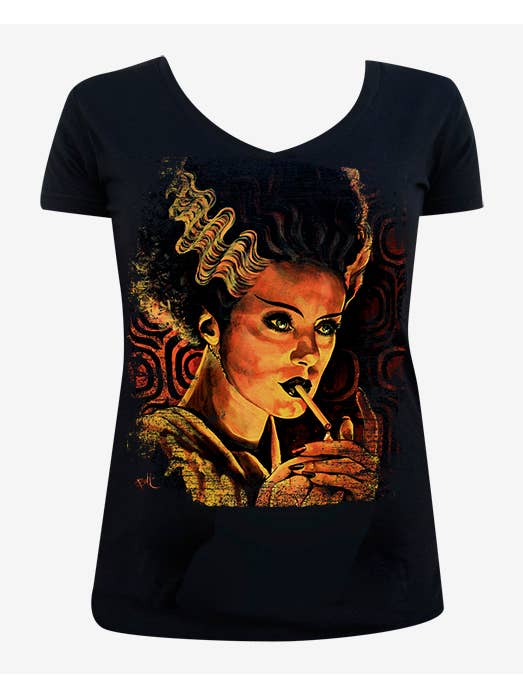 Black Monster Love - Women's VNeck Graphic T-Shirt for wholesale on Faire1