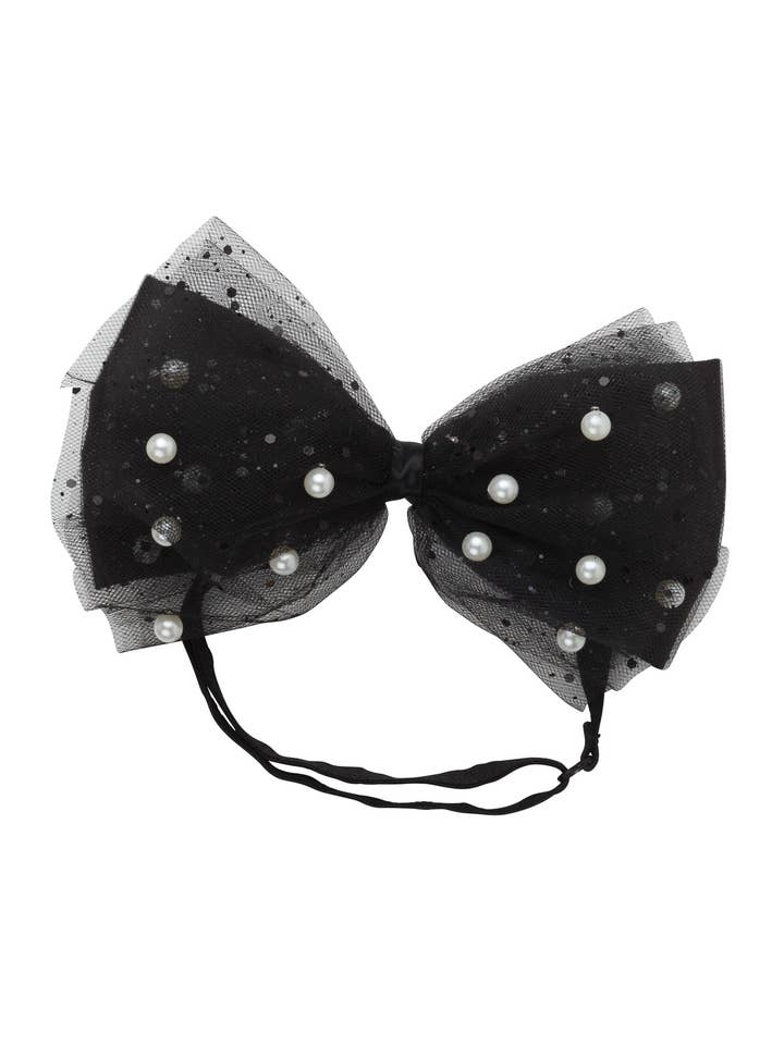 Envoltura de tul con perlas, color negro para venta al por mayor de Project 6 NY Kids