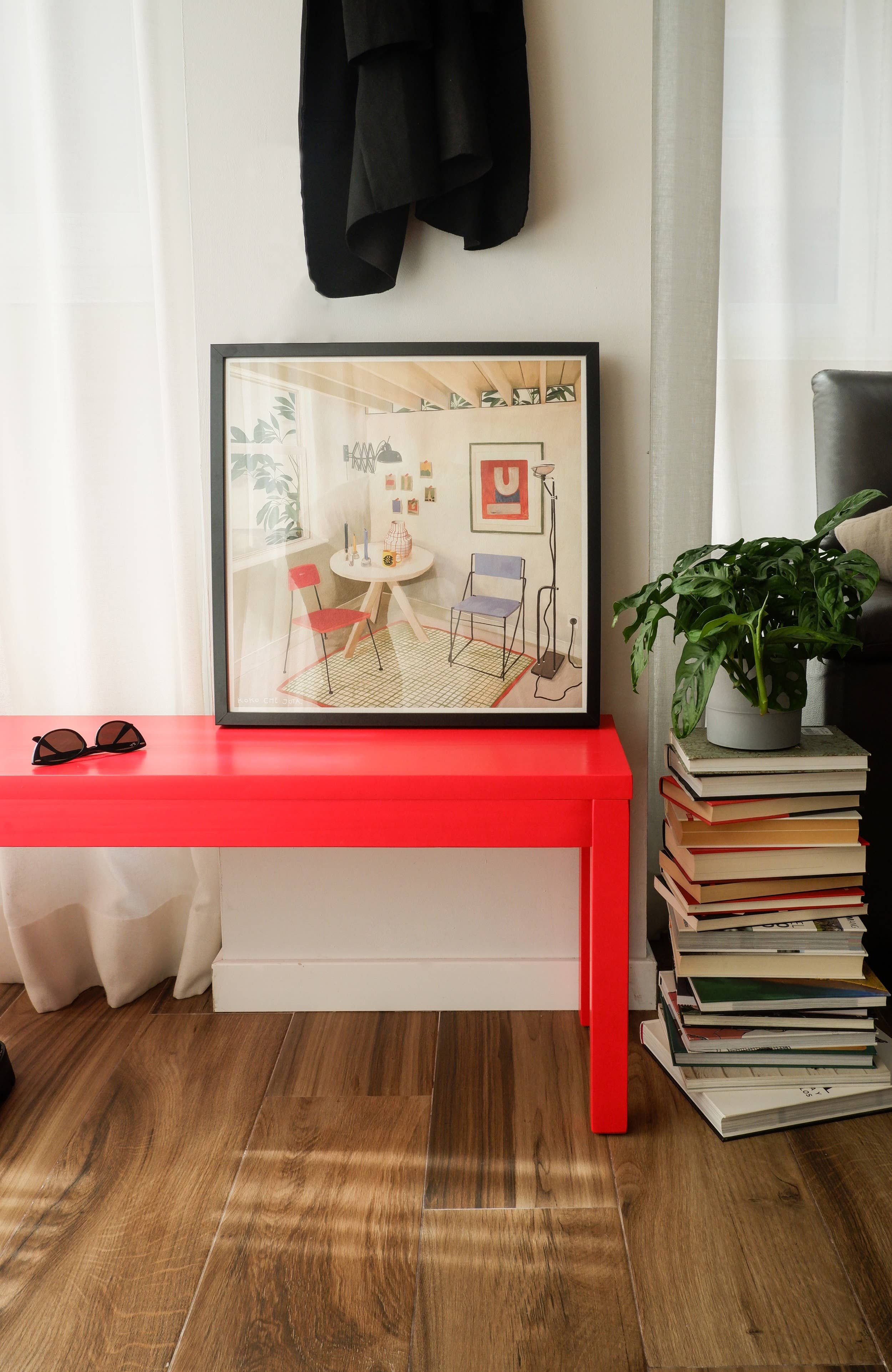 Really Nice Things - Wholesale Bench - Solid pine lacquered bench in Flame Red1