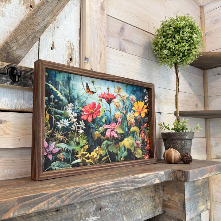 Hangout Home - Wholesale Art Print - Lush Garden - Nature Canvas Art - Wood Framed Floral Decor
