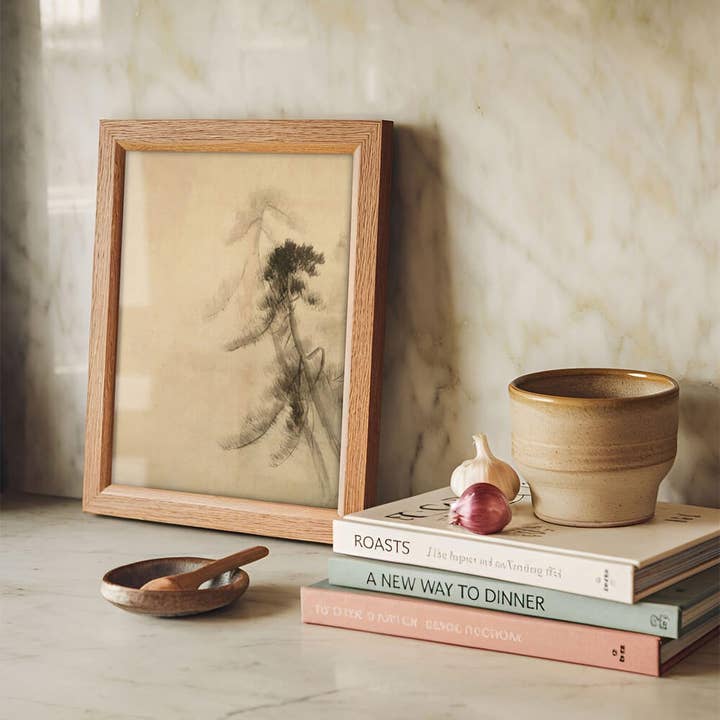 Modern Antique Prints - Wholesale Art Print - Wabi-Sabi Pine Sketch – Timeless Silence in the Mist VII4