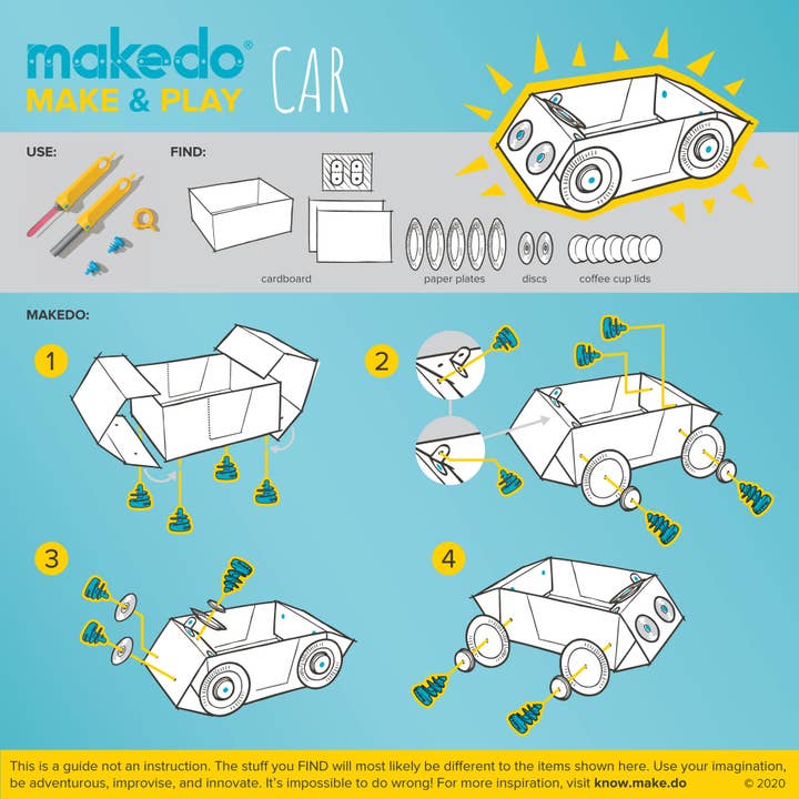 Makedo USA - Wholesale DIY Craft Kit - Kids - CREATE | Makedo Cardboard Construction Kit
