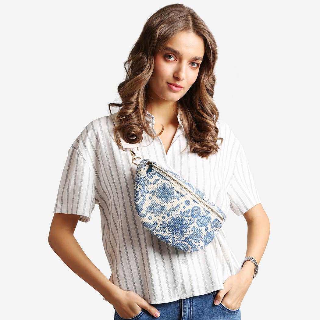 Fashion City - Vente Sac ceinture – femme - Sac banane à motif varié réglable en bandoulière9