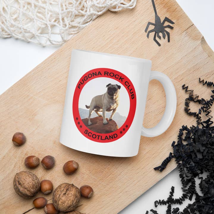 Vinny the Pug Coffee Mugs for wholesale by Pugona Rock Coffee Mugs