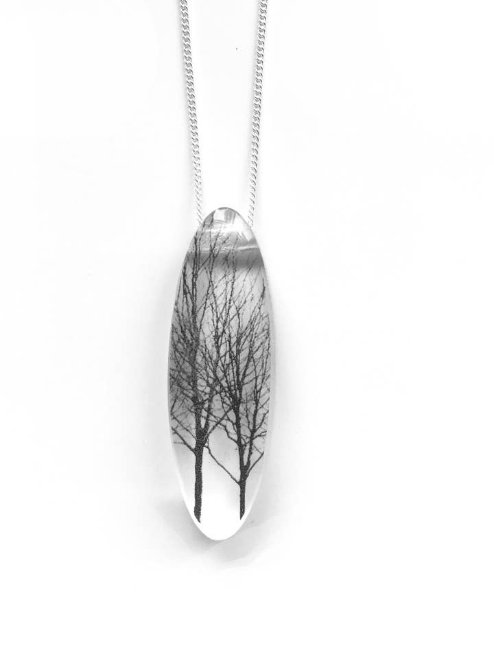 Ovalt Tree Halsband för wholesale av Black Drop Designs