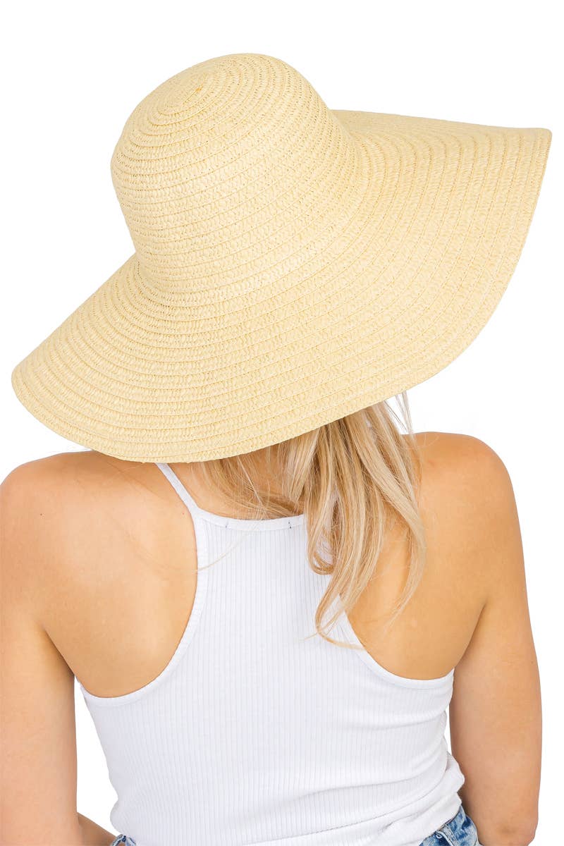Cap Zone - Wholesale Straw Hat - Women's - Thin Light-Weight Floppy Straw Beach Sun Hat25