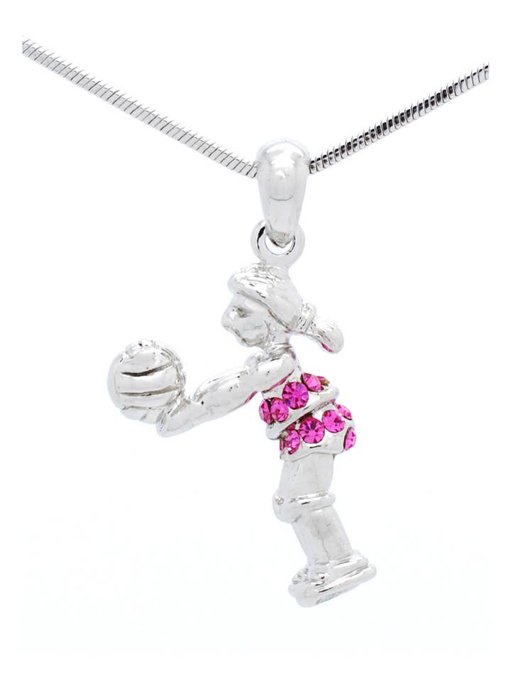 Volleyball Player Necklace for wholesale by Fan Star Jewelry