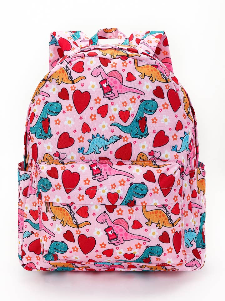 Girls Dinosaur Valentine's Day Backpack for wholesale by sassy kids palace