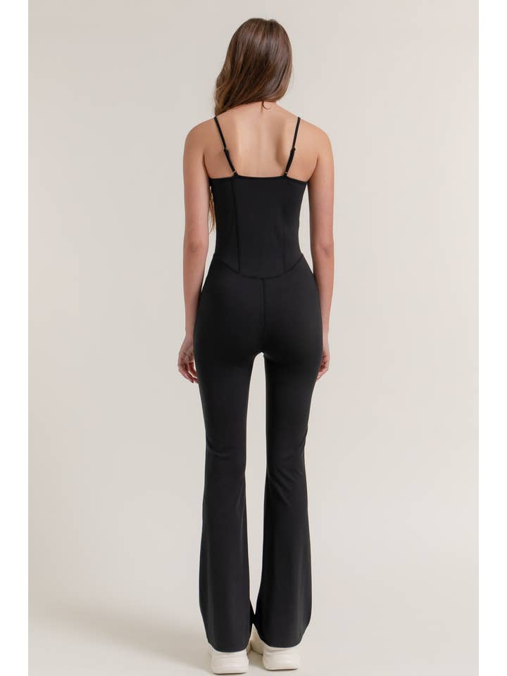 Active Basic | Active USA - Wholesale Jumpsuit - Women's - Activewear Cami Flare Jumpsuit10