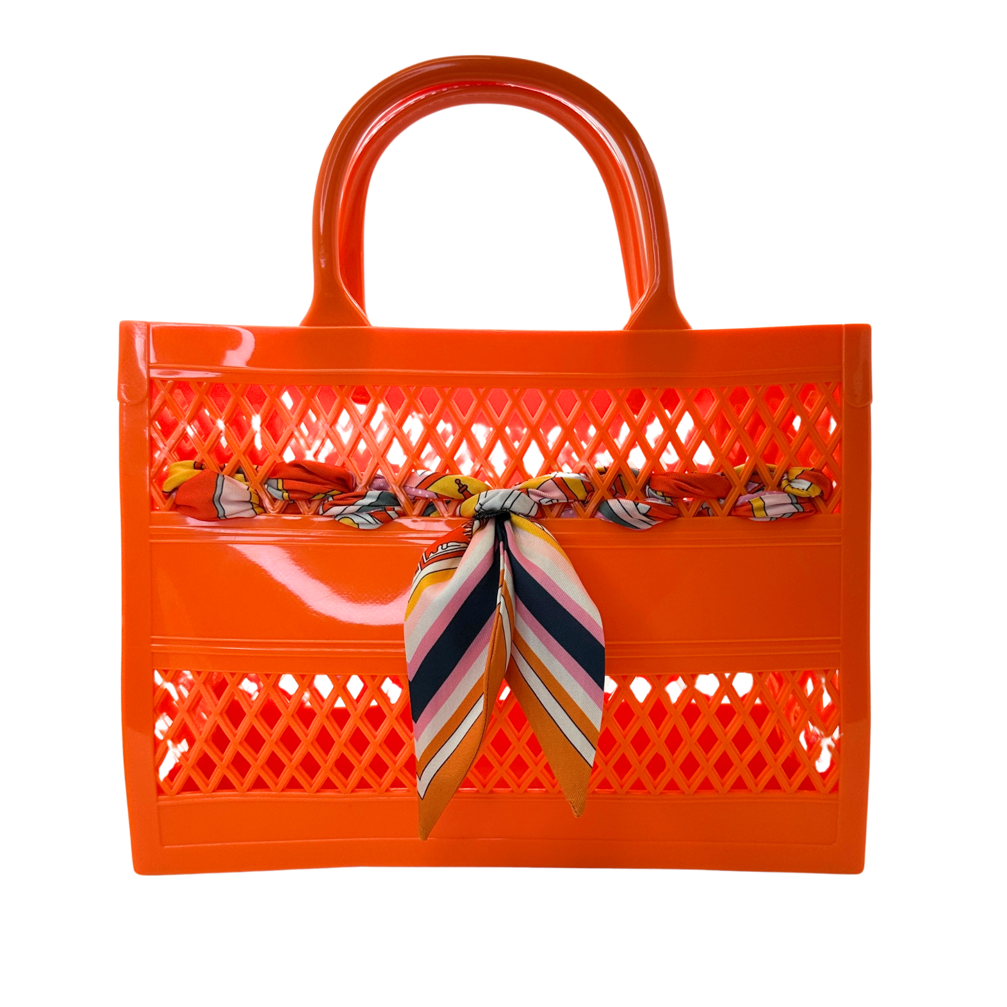 orange Soleil Cutout Jelly Tote m/tørklæde for engroshandel på Faire4
