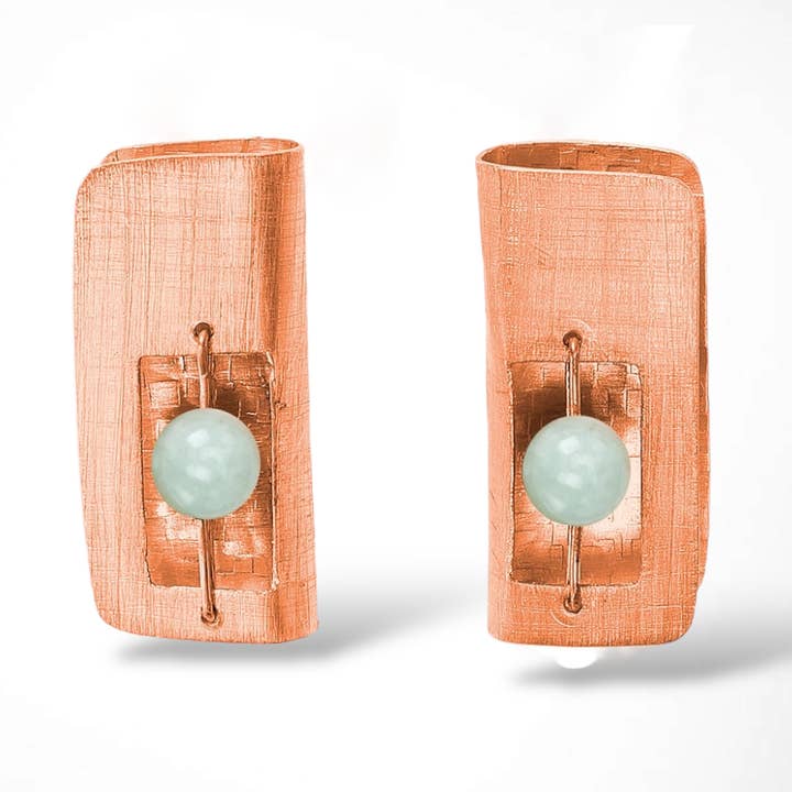 BOK Långa Rektangulära Skulpturala Stiftörhängen för wholesale av Chick Boss LLC