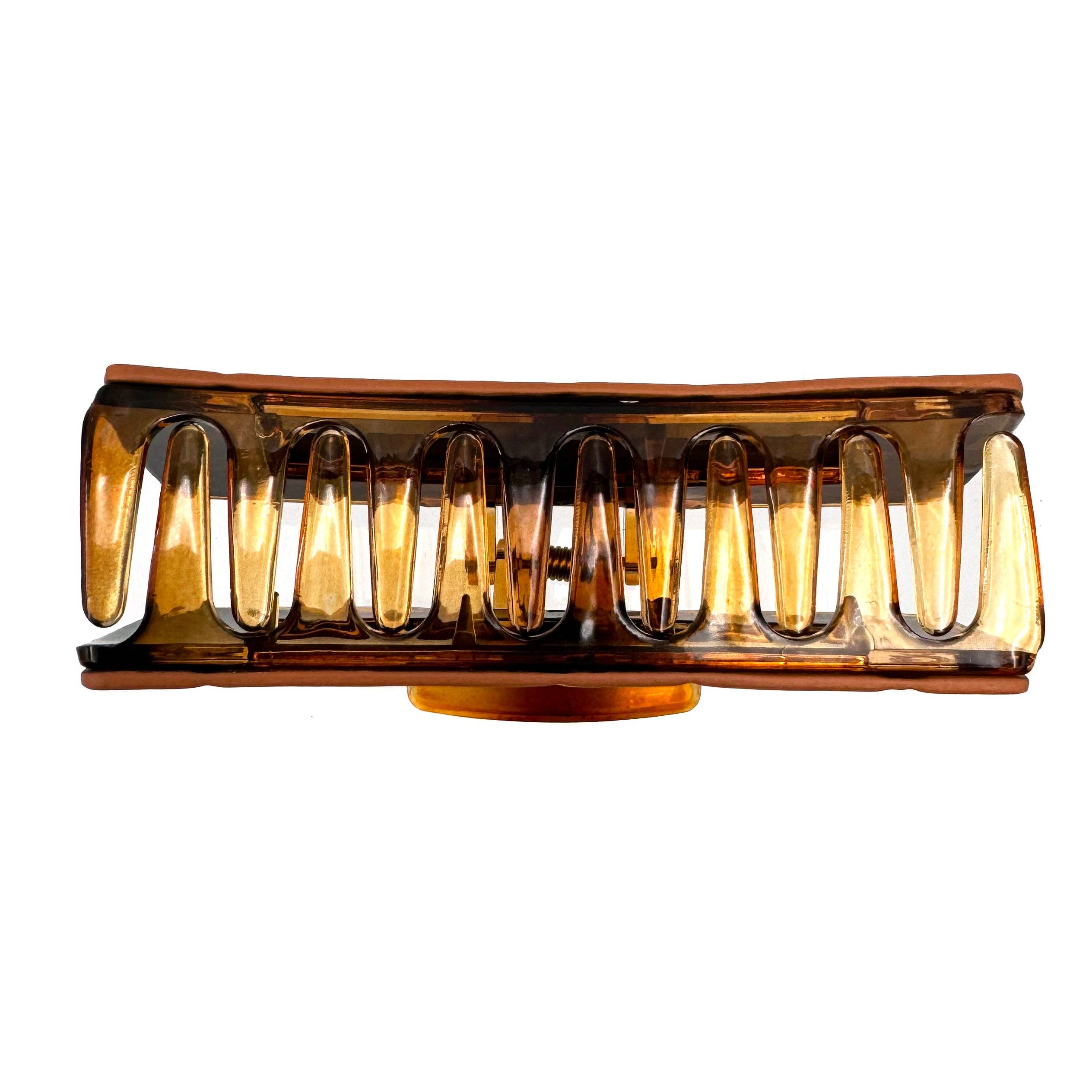 Lunar Deer - Wholesale Hair Clip - Women's - Native Cactus Western Leather Print Hair Claw1