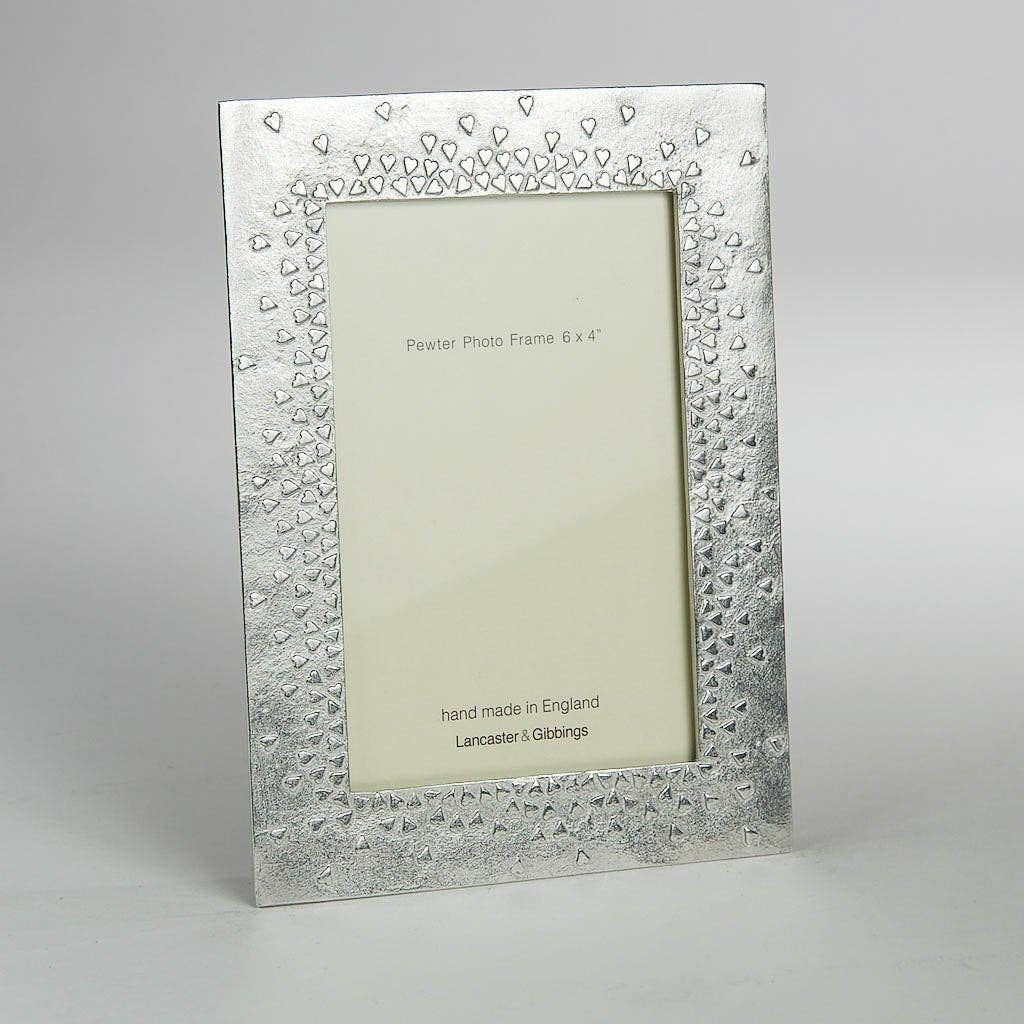 Lancaster and Gibbings - Wholesale Picture Frame - Floating Hearts Hand Cast Pewter Photo Frame1