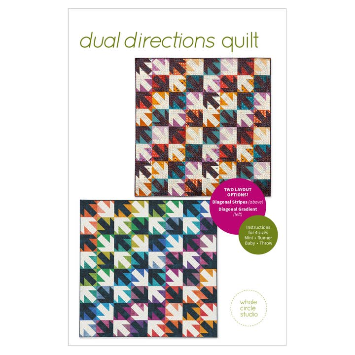 Dual Directions Quilt Pattern for wholesale by Whole Circle Studio