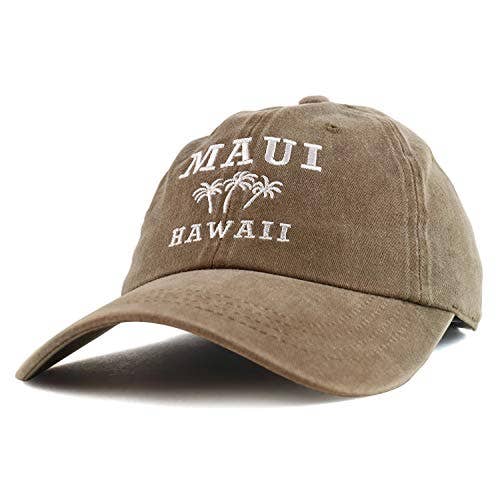 Trendy Apparel Shop - Venta al por mayor Gorra de béisbol - Unisex - Gorra de béisbol bordada Maui Hawaii con palmera7