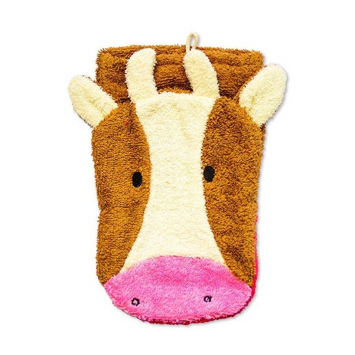 Bio-Baumwoll-Waschlappen - Kuh für den Großhandel von Challenge and Fun, Inc.