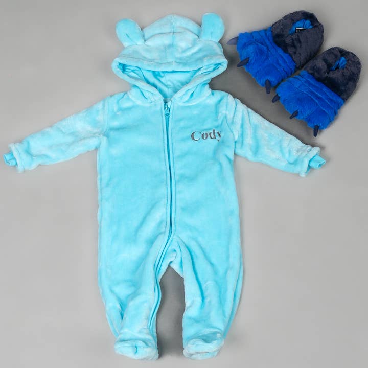 Lulabay - Vendita all'ingrosso Completino - Neonati - Costume da passeggino e pantofole a forma di mostro personalizzati per bambini Lulabay