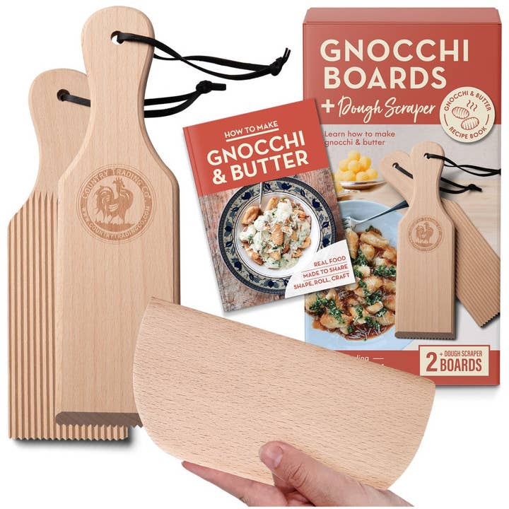 Country Trading Co. – wholesale Kitchen tool/gadget – Butter & Gnocchi Making Kit - Boards + Recipe Book