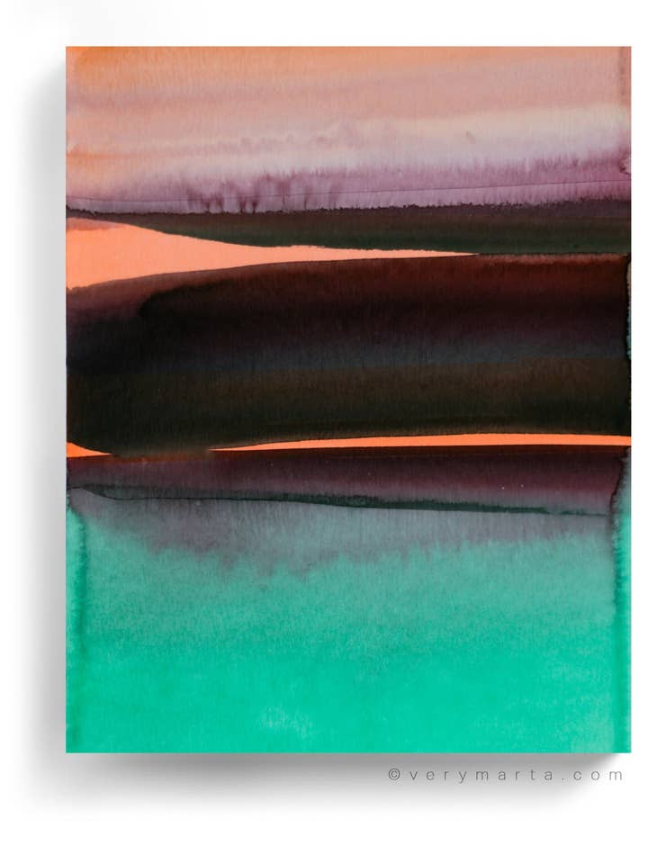 Landscape Wall Wall Art Prints Loose Abstract Watercolor Paper & Canvas | Vesto for wholesale by Marta Spendowska