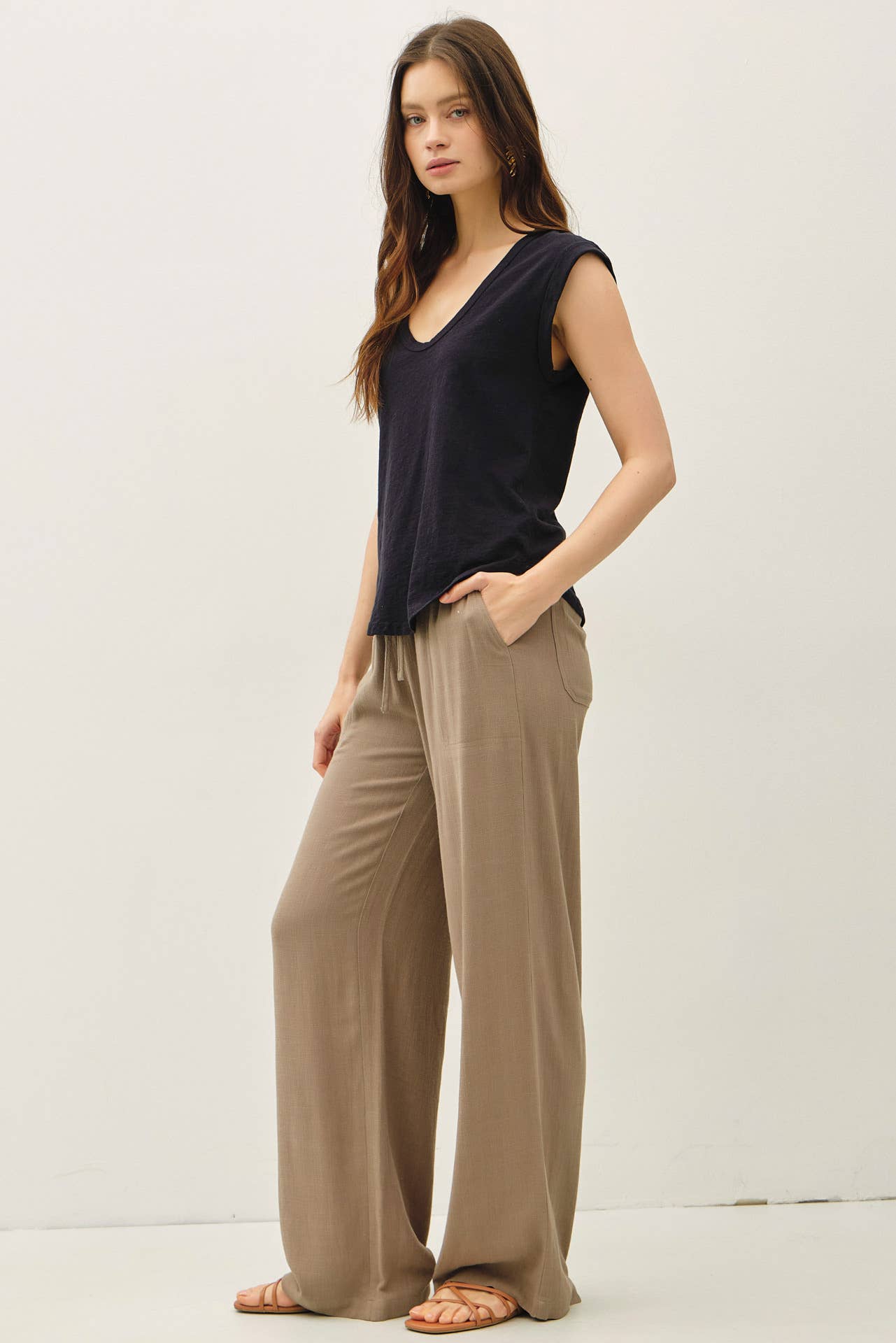 Be Cool - Wholesale T-Shirt - Women's - NEW COLOR-BASIC CAP SLEEVE GARMENT DYED TOP43