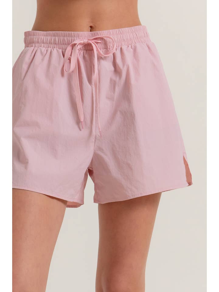 Active Basic | Active USA - Wholesale Athletic Shorts - Women's - Anorak Fabric Side Slit Workout Shorts12