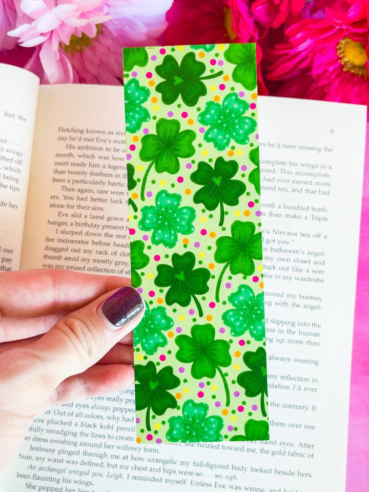 St. Patrick's Day Shamrock Pattern Bookmark for wholesale by Emily Cromwell Designs