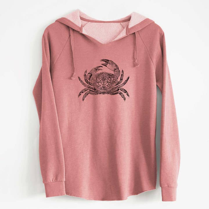 Chandail à capuchon Dungeness Crab - Cali Wave pour la vente par Because Tees