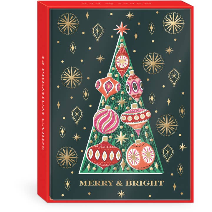 OPULENT ORNAMENTS TREE HOLIDAY CARD for wholesale by Punch Studio