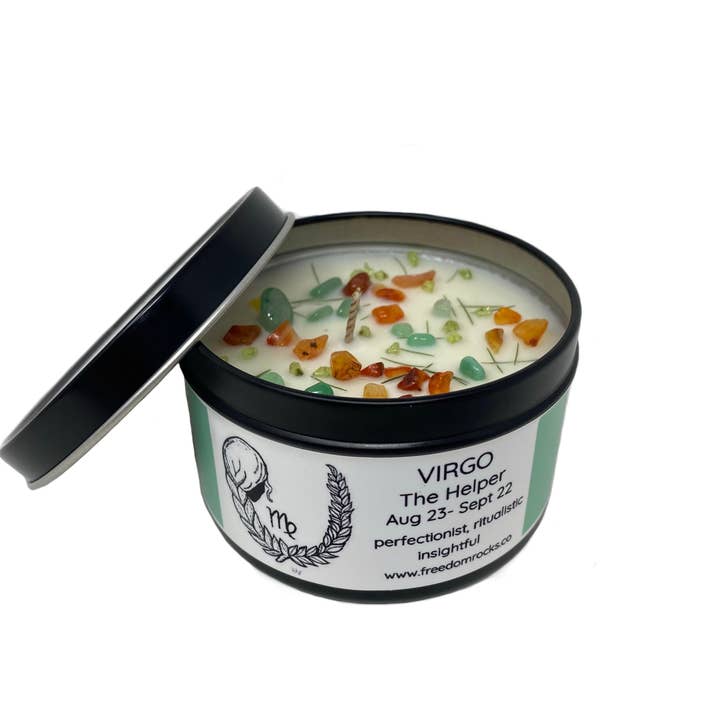 Freedom Rocks - Wholesale Travel Candles - Freedom Rocks Astrology Candles - Crystal Infused8