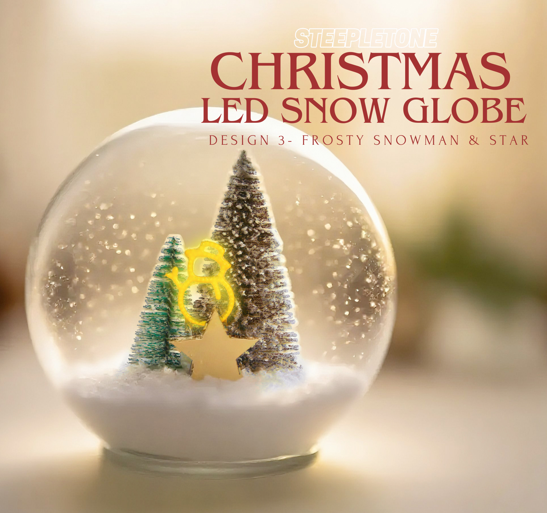 Steepletone UK Ltd – wholesale Snow globe – Christmas LED Snow Globe Light 1