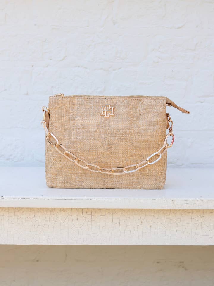 Ariana Crossbody Natural Lattice for wholesale by Caroline Hill