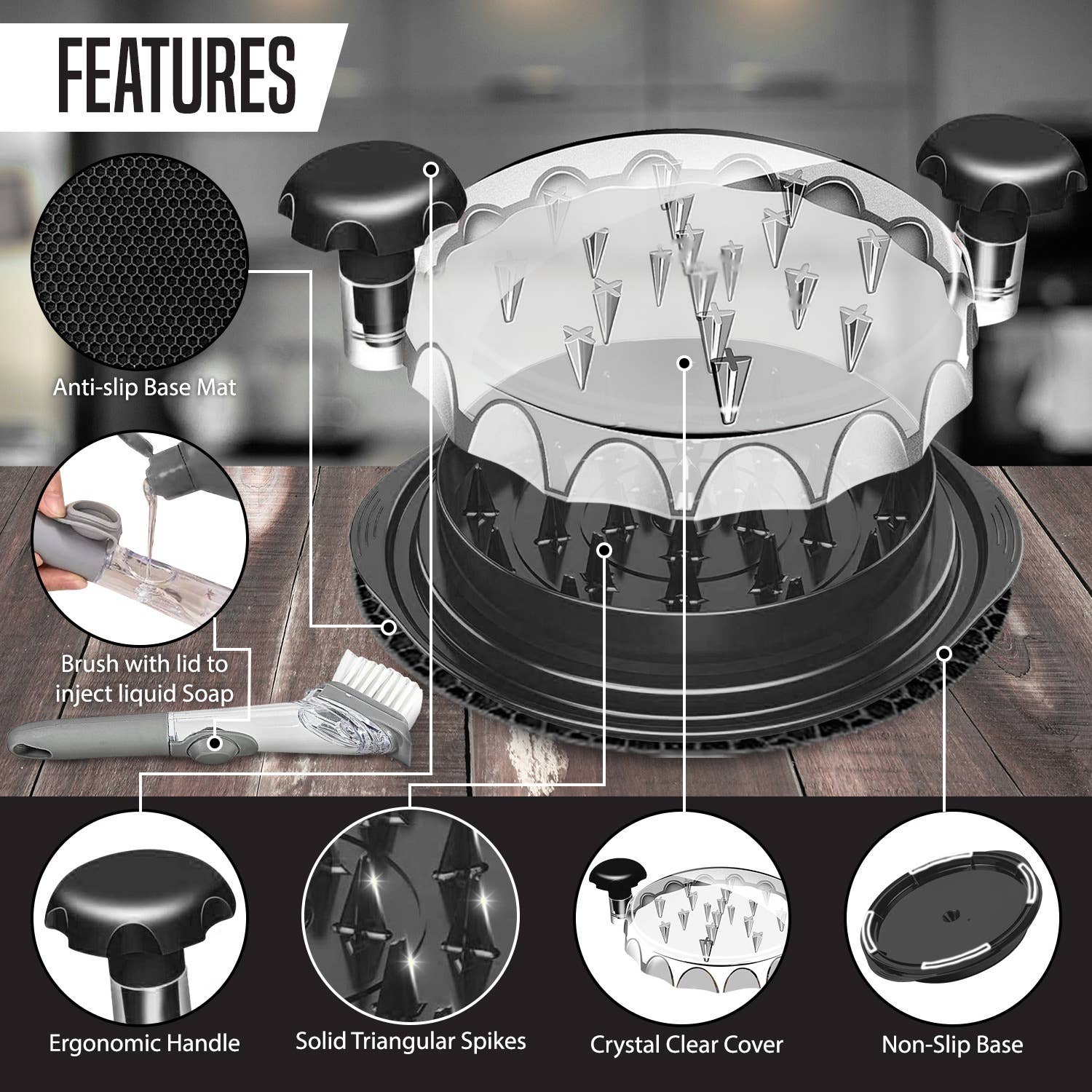 KRAFTY - Wholesale Kitchen Tool/Gadget - Chicken Shredding Tool, BBQ Shredder Claws6