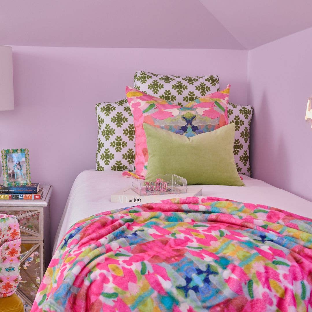 Laura Park Designs - Wholesale Decoratiedeken - Pink Paradise fleecedeken1