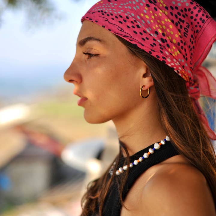 Pañuelo rosa de algodón 100% Color Me In Love para venta al por mayor de Color Manifesto