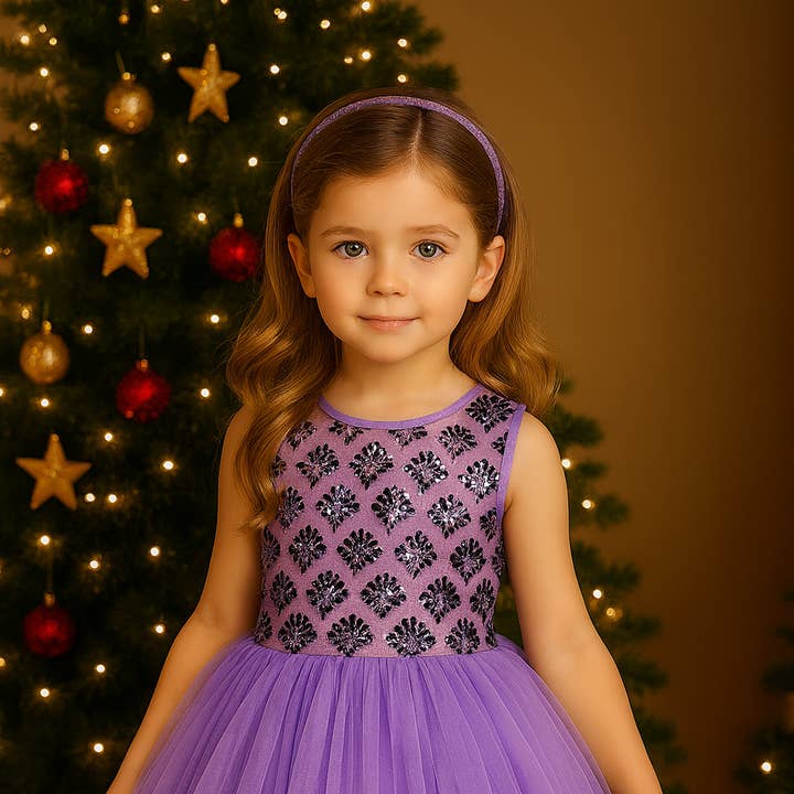 MySquareFeetHome Kids - Venta al por mayor Vestido - Niños - Vestido para niña con temática de sirena para celebración de cumpleaños0