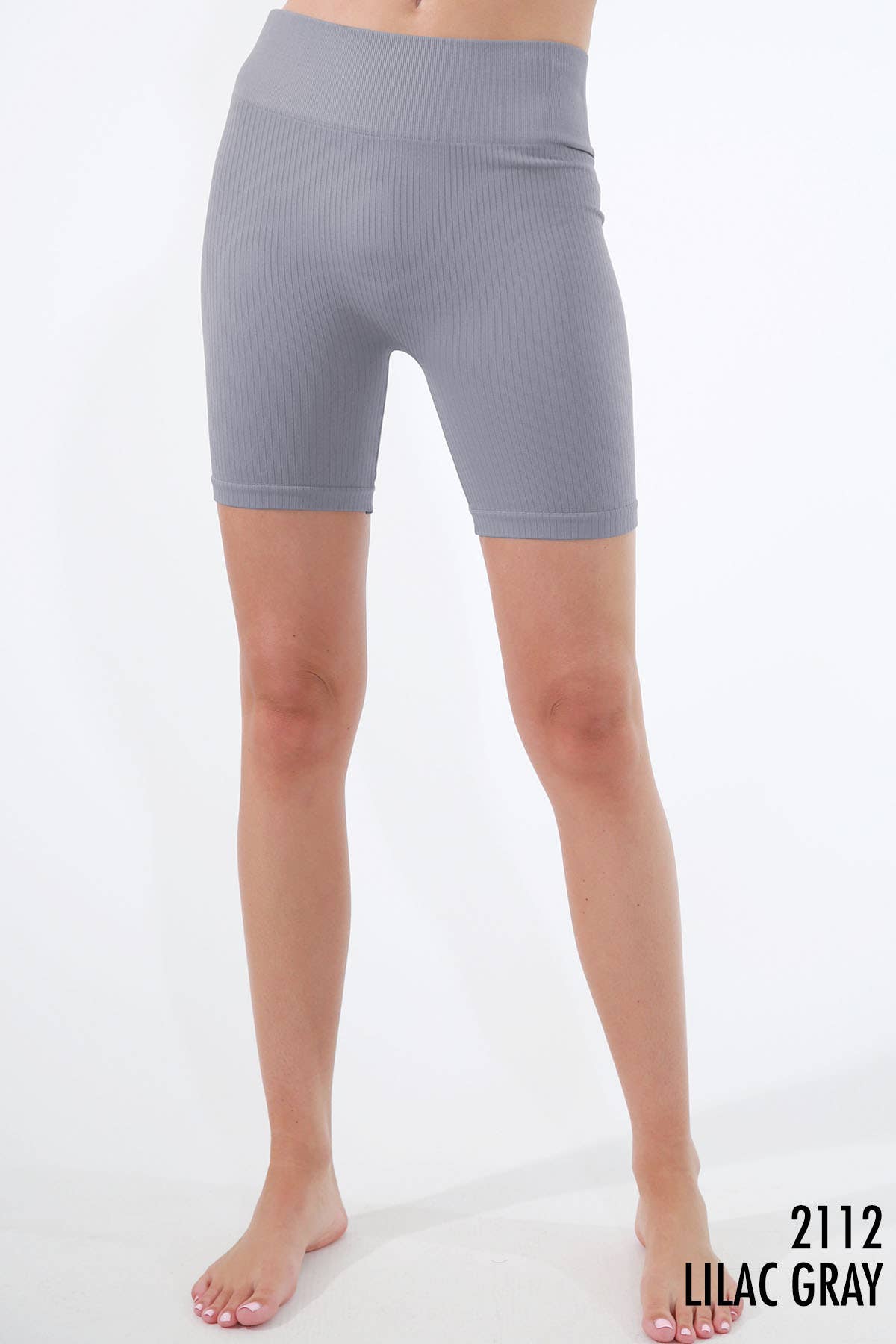 NIKIBIKI - Venta al por mayor Pantalones cortos deportivos - Mujer - NB8004 - Pantalones cortos de cintura alta acanalado6