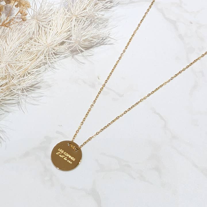 LOLO & YAYA - Wholesale Pendant/Charm Necklace - Girlfriend message necklace It's life0