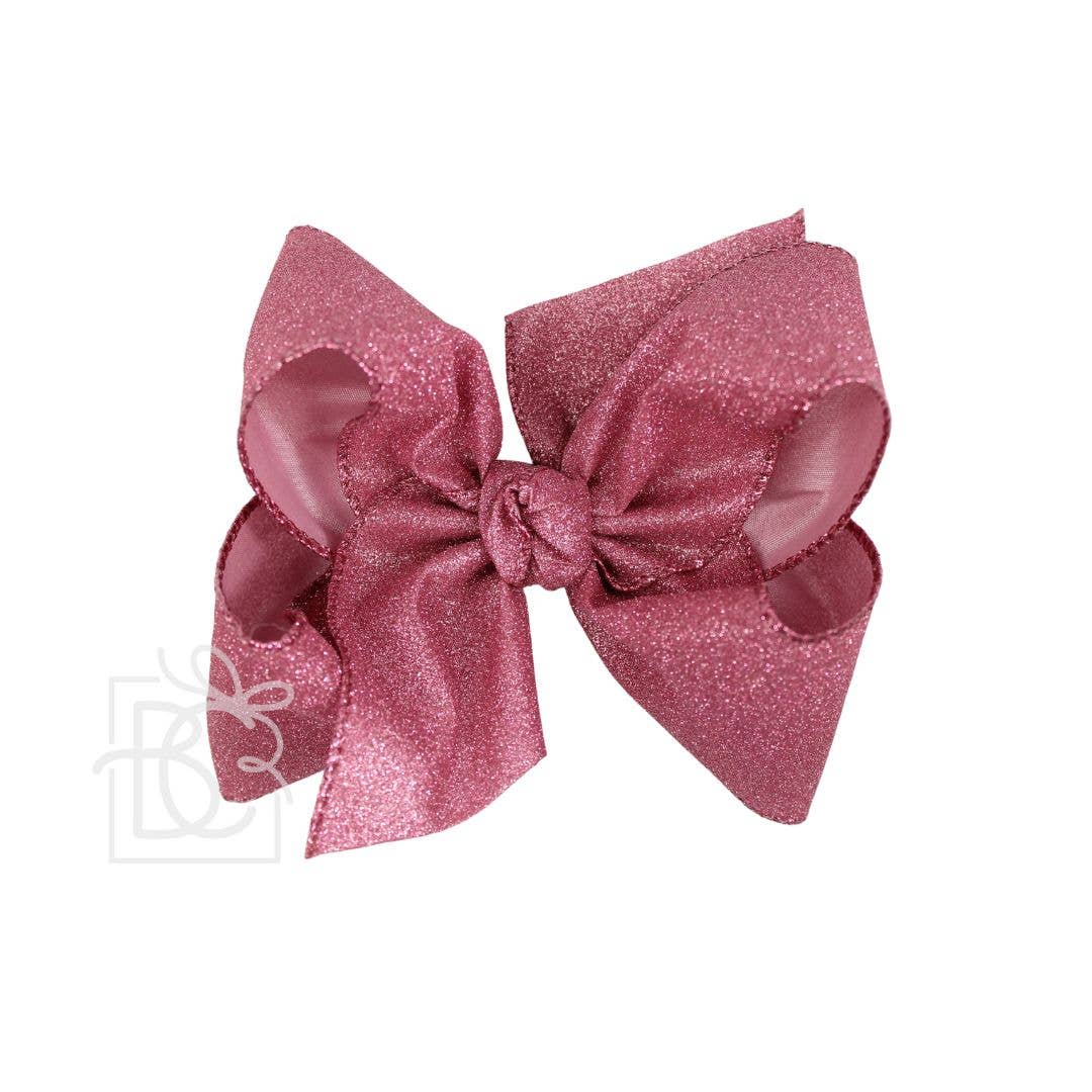 Beyond Creations, LLC - Wholesale Hair Bow - Kids - GLITTER METALLIC BOW ON CLIP67