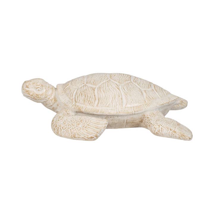 Sagebrook Home - Wholesale Decorative Figurine - Decorative Figurine - Ivory Resin Solid Sea Turtle. 10 in.4