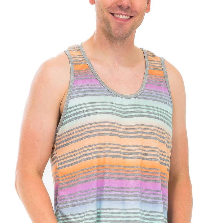 Pastel Striped Tank Top for wholesale by CC Wholesale Clothing
