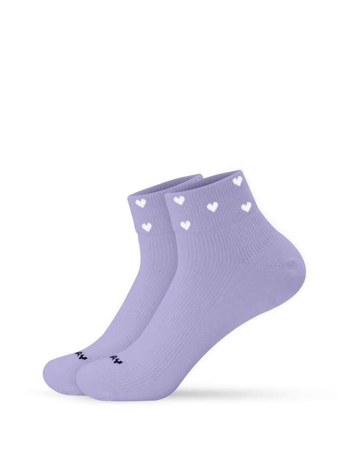 Lavenda Hearts - Sneaker Sokker Høje for engroshandel hos J.Clay